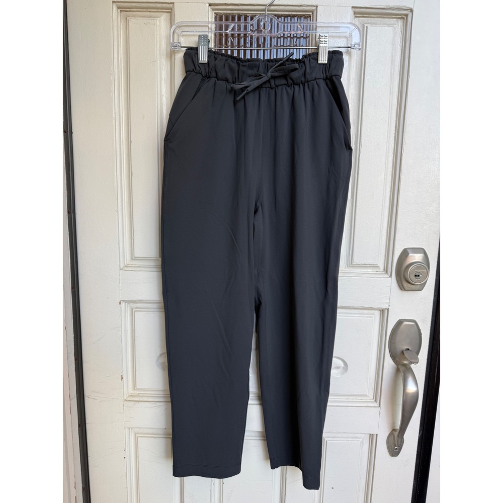 Lululemon Keep Moving High Rise Pant Graphite Grey Luxtreme Tapered 7/8 Size 2